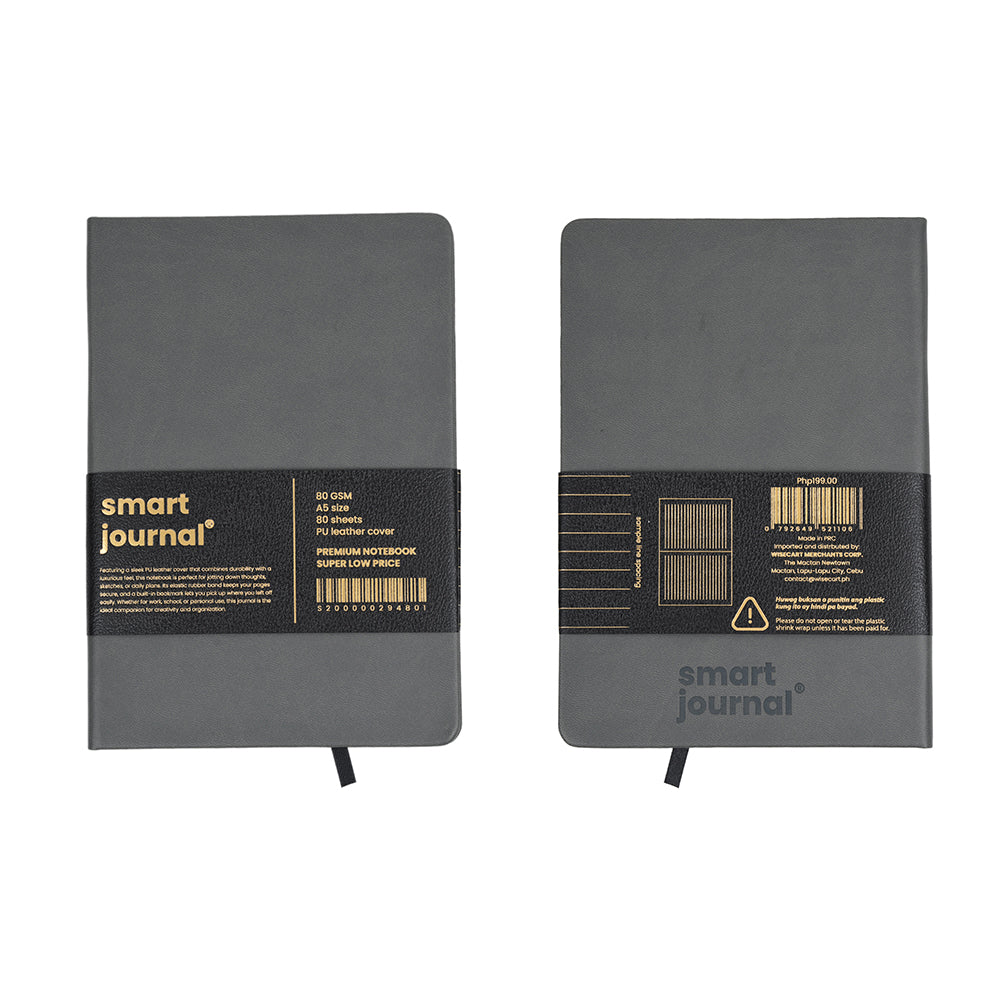 Smart Journal PU Leather Notebook - 80GSM, 80 Sheets