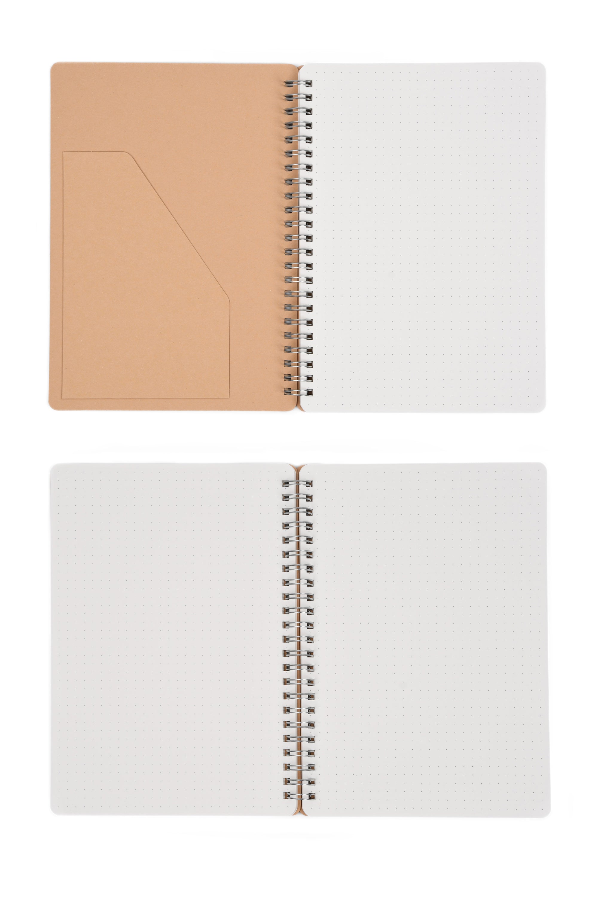 Smart Journal Kraft Double Spring Notebook - 70GSM, 80 Sheets
