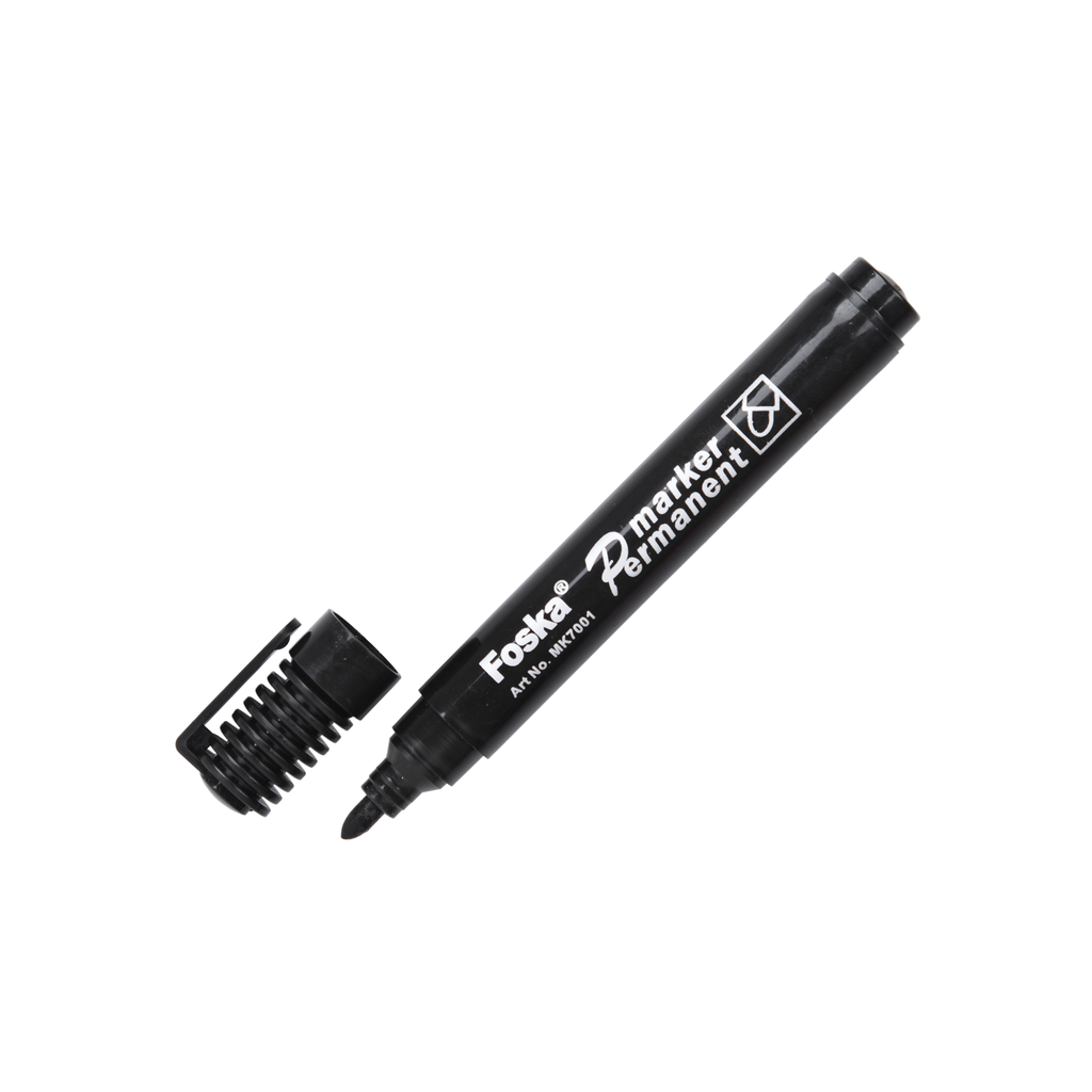 Foska® Permanent Marker Pen - MSDS Certified, Chisel/Bullet Tip, 360m Writing Length