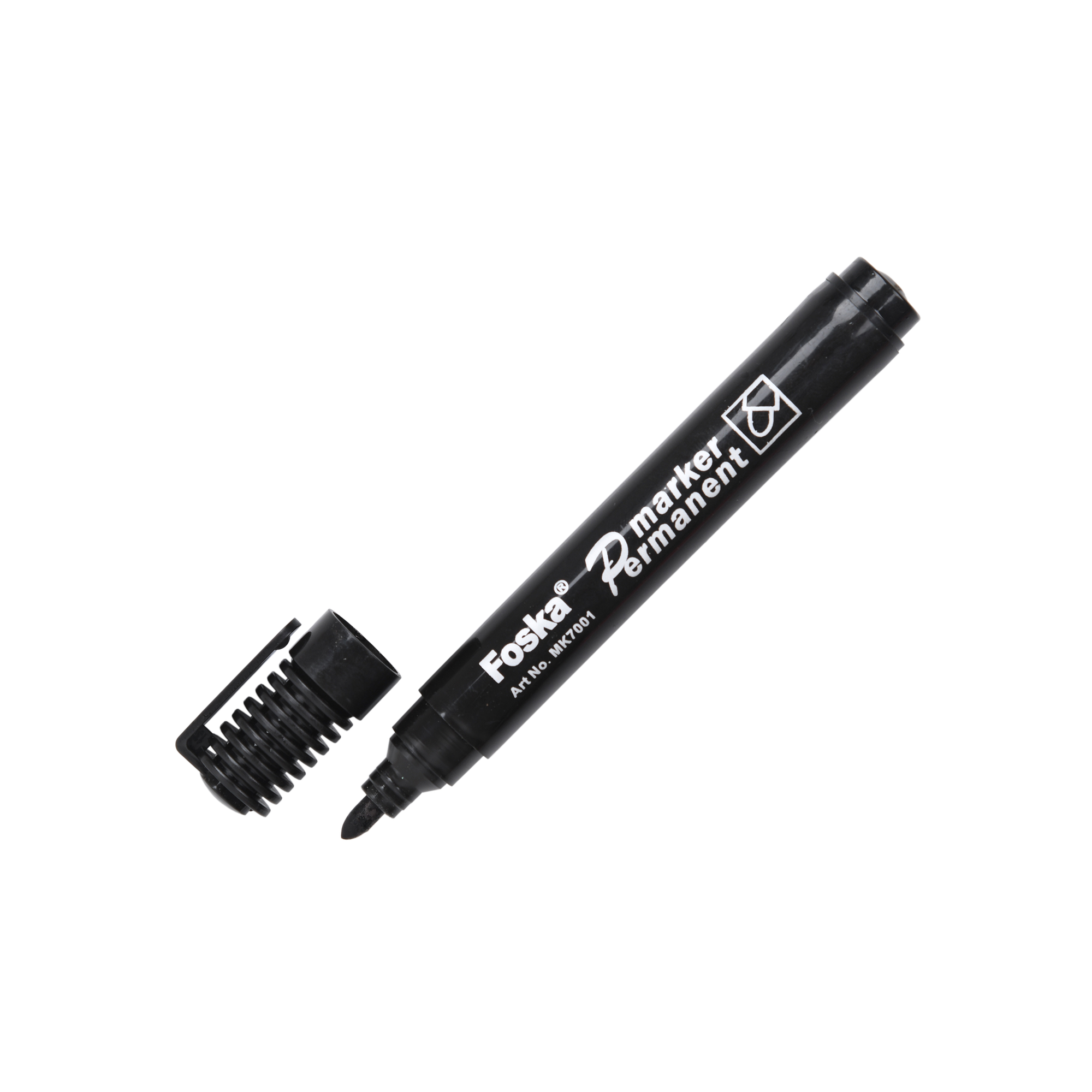 Foska® Permanent Marker Pen - MSDS Certified, Chisel/Bullet Tip, 360m Writing Length