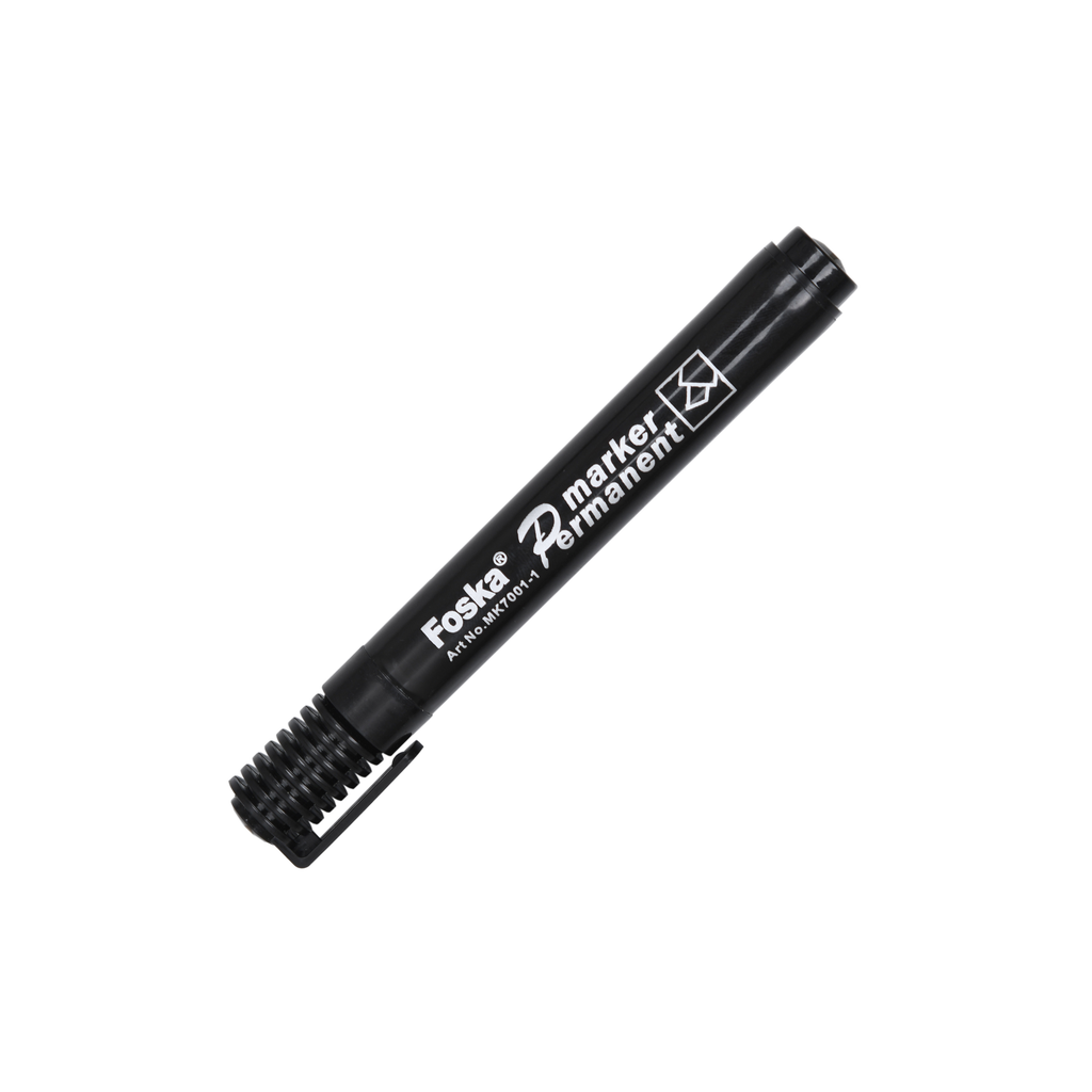 Foska® Permanent Marker Pen - MSDS Certified, Chisel/Bullet Tip, 360m Writing Length