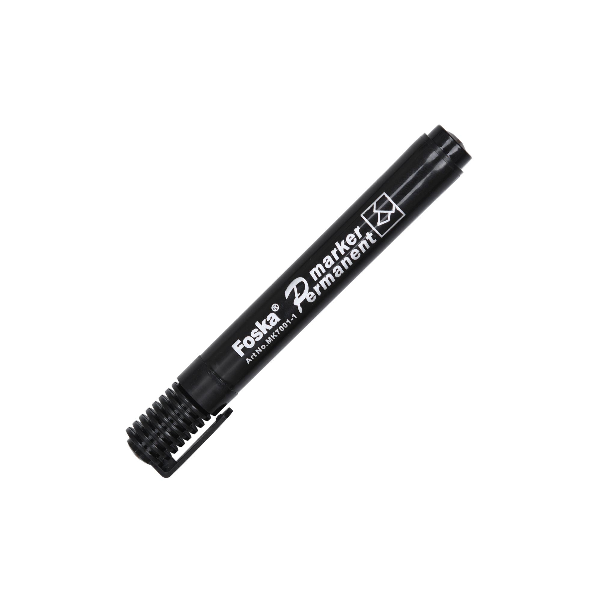 Foska® Permanent Marker Pen - MSDS Certified, Chisel/Bullet Tip, 360m Writing Length