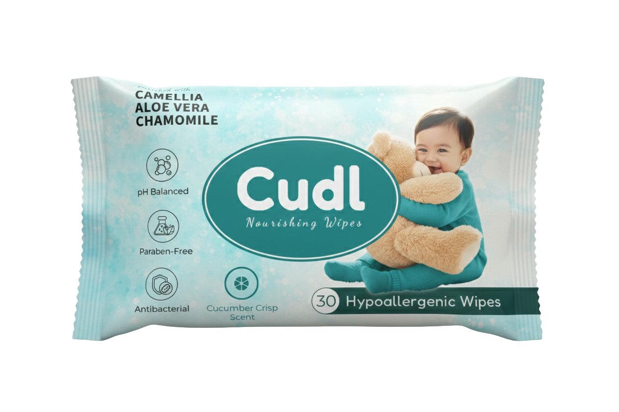 CUDL® Baby Wipes - Hypoallergenic & pH-Balanced with Aloe & Chamomile