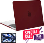 MacBook Air Case 13-15" for M2/M3/M4 - Soft Touch Shell with FREE Screen Protector