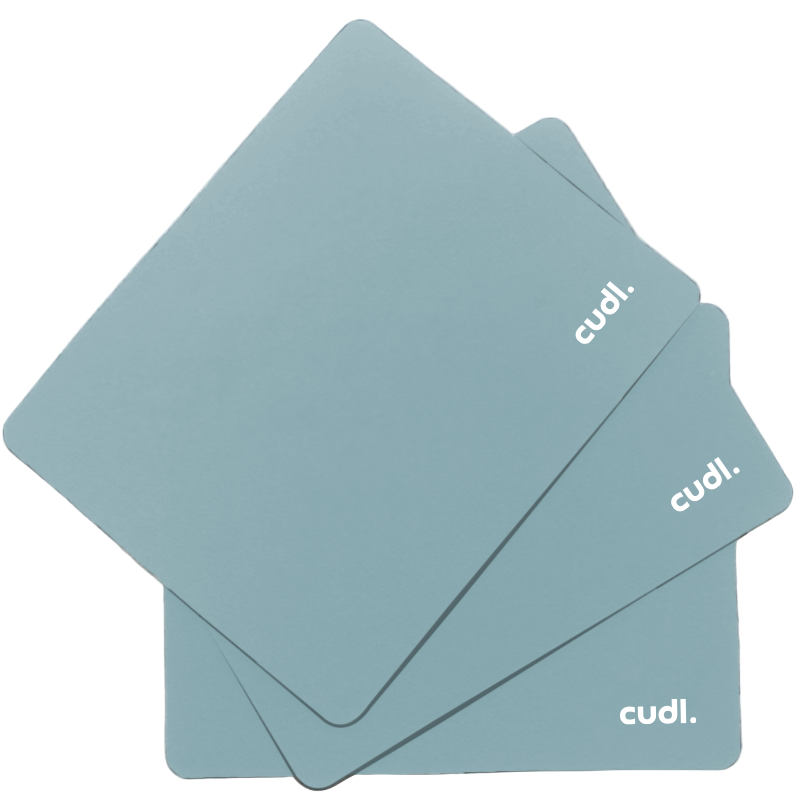 Cudl. Mouse Pad - Non-Slip Rubber Base, Stitched Edges, Smooth Cloth Surface (Black, Pink, Blue)