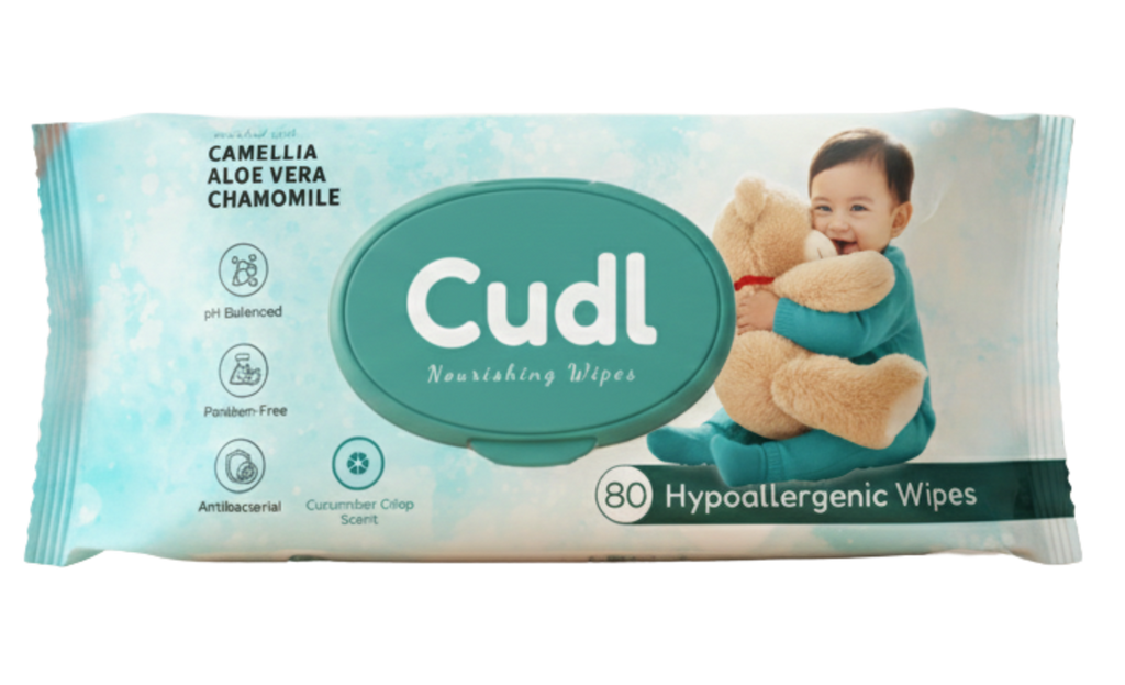 CUDL® Baby Wipes - Hypoallergenic & pH-Balanced with Aloe & Chamomile
