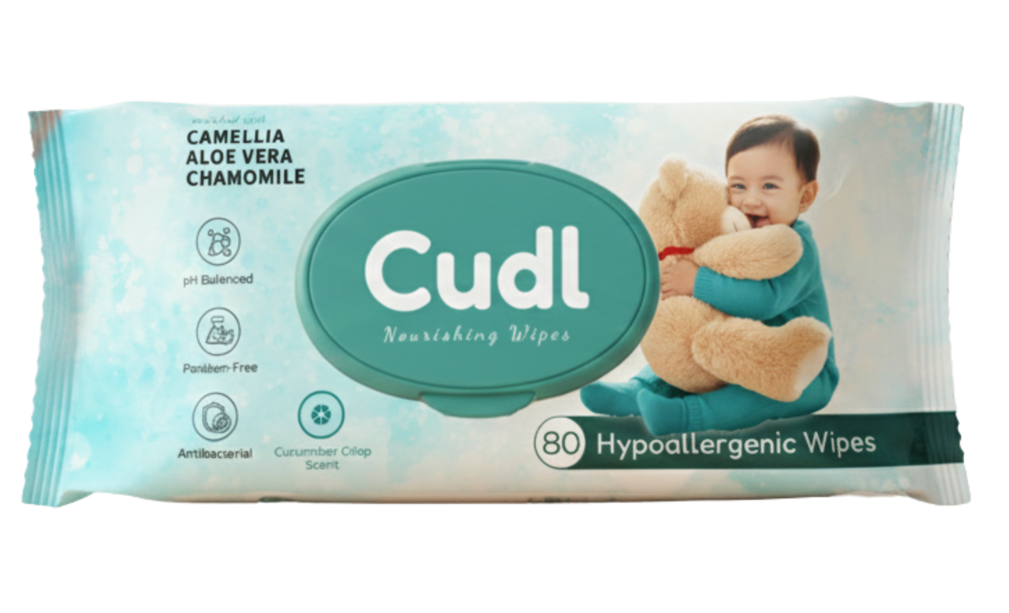 CUDL® Baby Wipes - Hypoallergenic & pH-Balanced with Aloe & Chamomile
