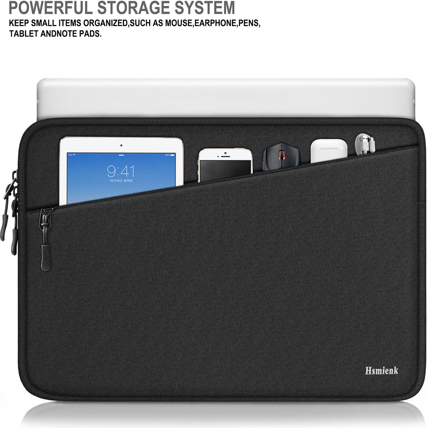 WiseCart® Premium Laptop Sleeve - Universal 13-16 Inch Laptop Pouch with Vertical Pocket, Polyester
