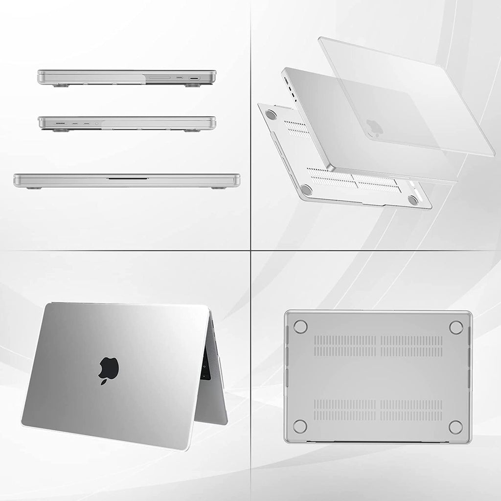 WiseCart® MacBook Pro 14/16" Case - Frosted Matte Hard Shell, Clear