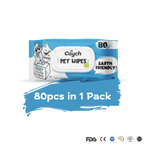 Caych® Pet Wipes - Deodorizing with Aloe & PHMB, EU REACH Certified, 80 Sheets