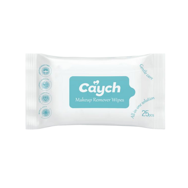 Caych® Makeup Remover Wipes - pH5.5, Alcohol & Fragrance-Free, 25 Sheets