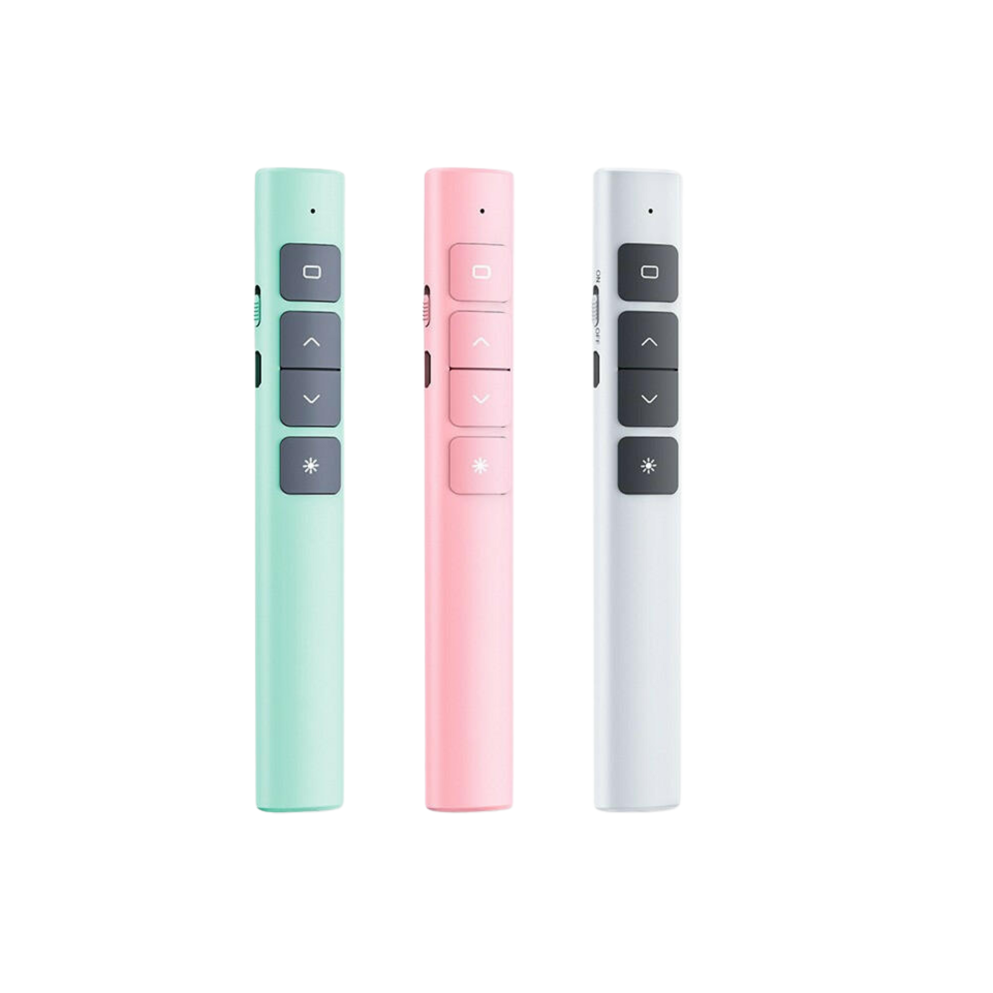 WiseCart® Wireless Presentation Remote - 2.4GHz, Red Laser, 100m Range, Rechargeable, for PPT/Google Slides
