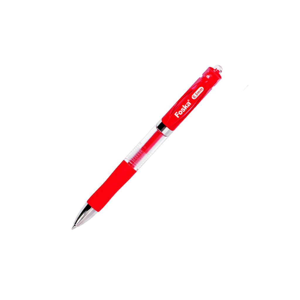 Foska® Gel Ink Pens - 0.5mm Fine Point, Quick-Dry & Smudge-Resistant, 2-Pack (Black, Blue)