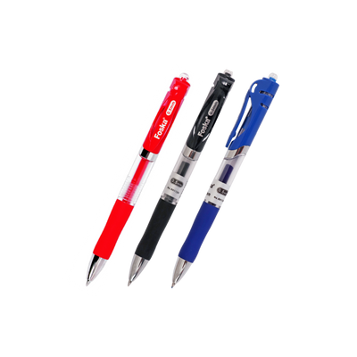 Foska® Gel Ink Pens - 0.5mm Fine Point, Quick-Dry & Smudge-Resistant, 2-Pack (Black, Blue)