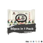 Harry-Puppy Pet Wipes - Antibacterial & Deodorizing with Aloe & Vitamin E, 50 Sheets
