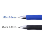Foska® Gel Ink Pens - 0.5mm Fine Point, Quick-Dry & Smudge-Resistant, 2-Pack (Black, Blue)