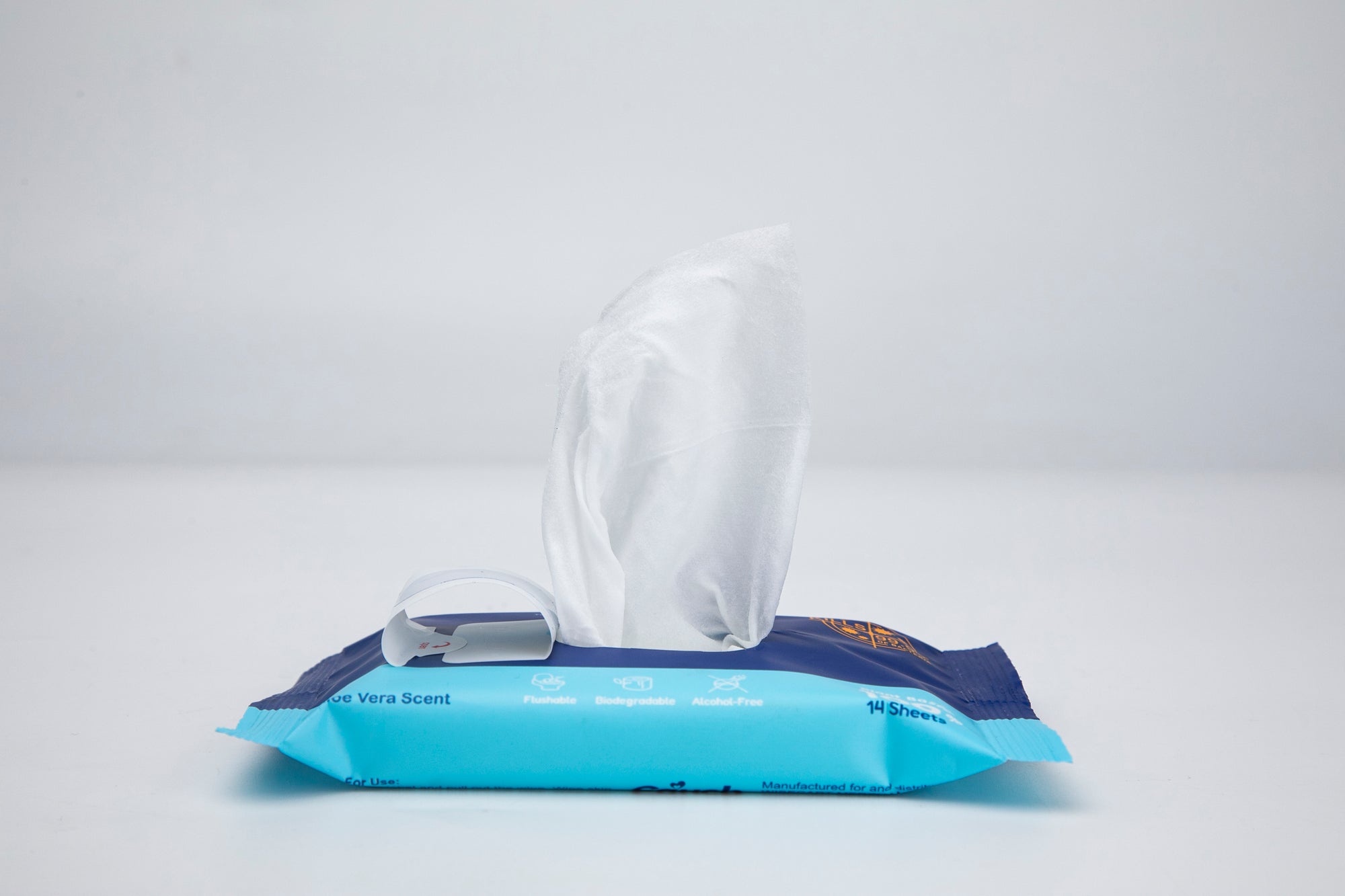 Caych® Flushable Wet  Wipes - 98% Decomposable, pH 6.5 with Witch Hazel & Aloe, 60+14 Sheet Pack