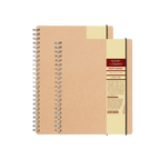 Smart Journal Kraft Double Spring Notebook - 70GSM, 80 Sheets