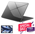 MacBook Air Case 13-15" for M2/M3/M4 - Soft Touch Shell with FREE Screen Protector