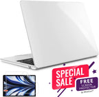 MacBook Air Case 13-15" for M2/M3/M4 - Soft Touch Shell with FREE Screen Protector