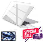 MacBook Air Case 13-15" for M2/M3/M4 - Soft Touch Shell with FREE Screen Protector