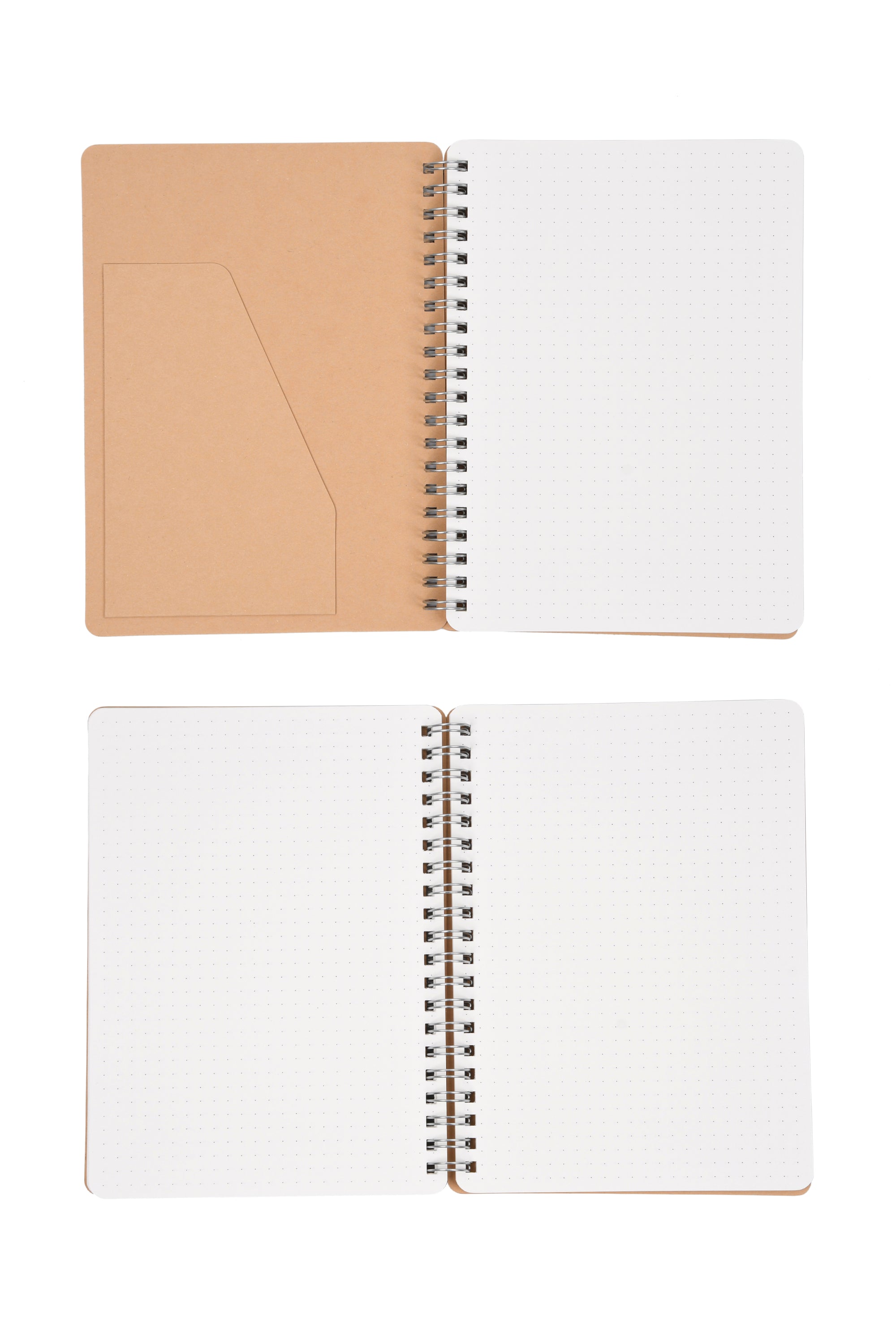Smart Journal Kraft Double Spring Notebook - 70GSM, 80 Sheets