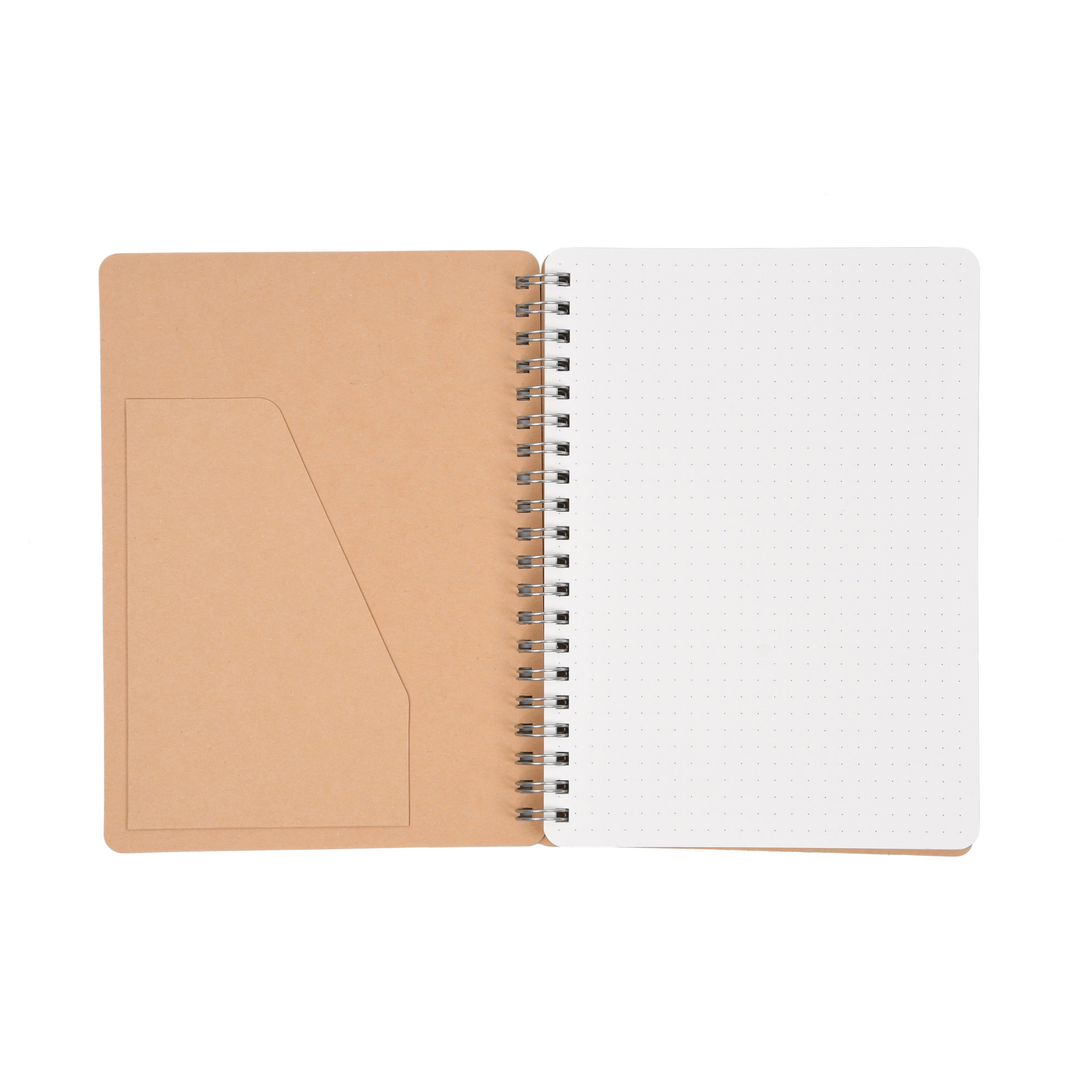 Smart Journal Kraft Double Spring Notebook - 70GSM, 80 Sheets