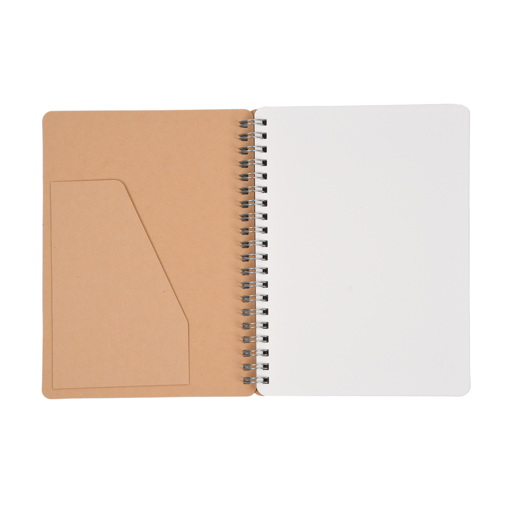 Smart Journal Kraft Double Spring Notebook - 70GSM, 80 Sheets