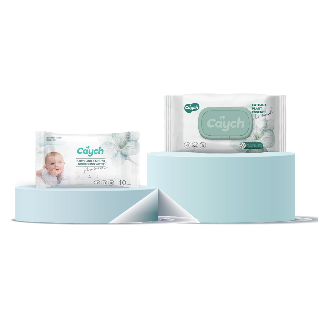 Caych® Baby Wipes - Hypoallergenic & pH-Balanced with Aloe & Chamomile