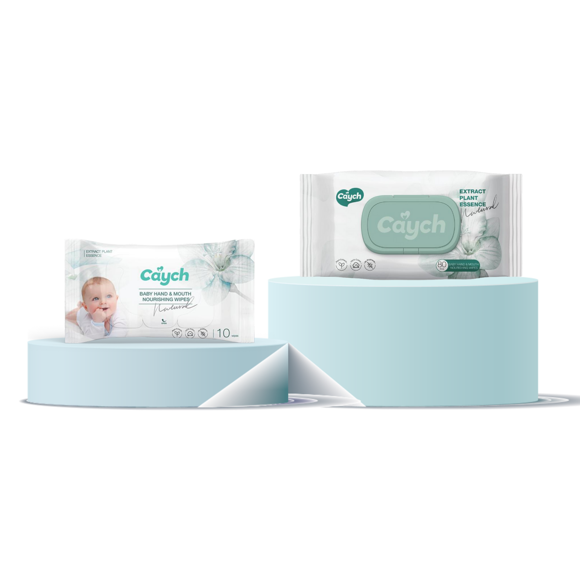 Caych® Baby Wipes - Hypoallergenic & pH-Balanced with Aloe & Chamomile