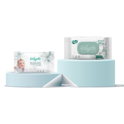 Caych® Baby Wipes - Hypoallergenic & pH-Balanced with Aloe & Chamomile