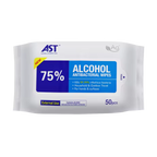 AST Alcohol Disinfecting Wipes - 75% Ethyl Alcohol, Kills 99.9% of Bacteria & Viruses, 5.9x7.8 in