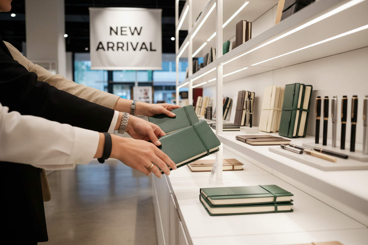 I WANT IT IS IN SHOPPING PLACE WITH BANNER IN BACKGROUND SAYING NEW ARRIVAL