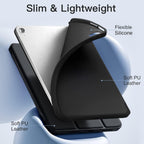 iPad Case for Air 7/6, 10/11, Mini 7/6, Pro - Trifold Stand Smart Case with Soft TPU Back