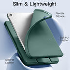 iPad Case for Air 7/6, 10/11, Mini 7/6, Pro - Trifold Stand Smart Case with Soft TPU Back