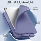 iPad Case for Air 7/6, 10/11, Mini 7/6, Pro - Trifold Stand Smart Case with Soft TPU Back