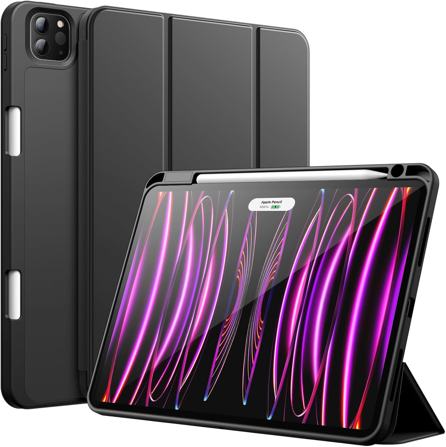 iPad Pro 11/13 inch Case - Silicone Case with Pencil Slot for 2015-2024 Models