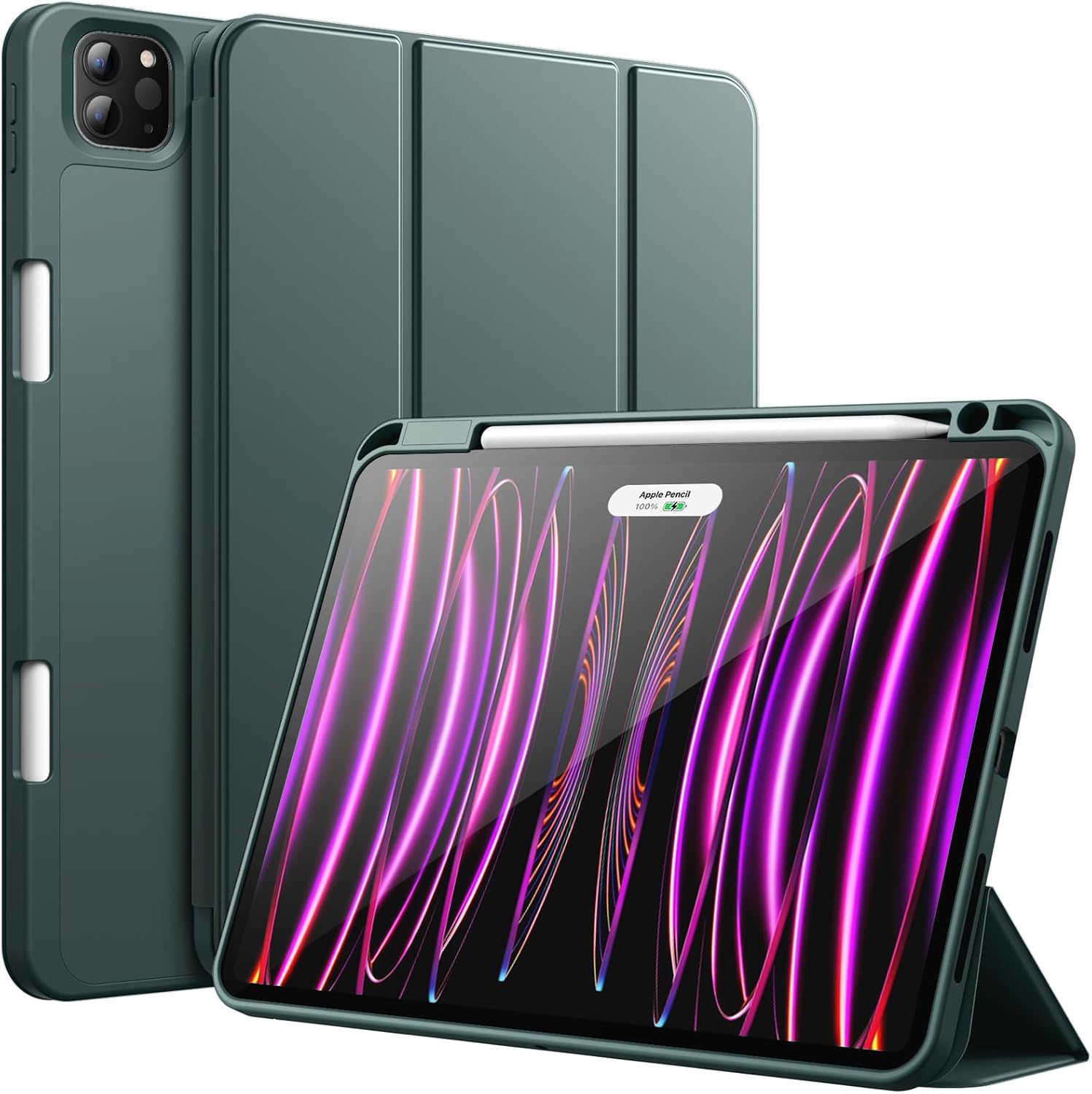 iPad Pro 11/13 inch Case - Silicone Case with Pencil Slot for 2015-2024 Models