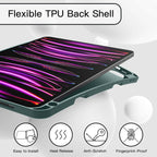 iPad Pro 11/13 inch Case - Silicone Case with Pencil Slot for 2015-2024 Models