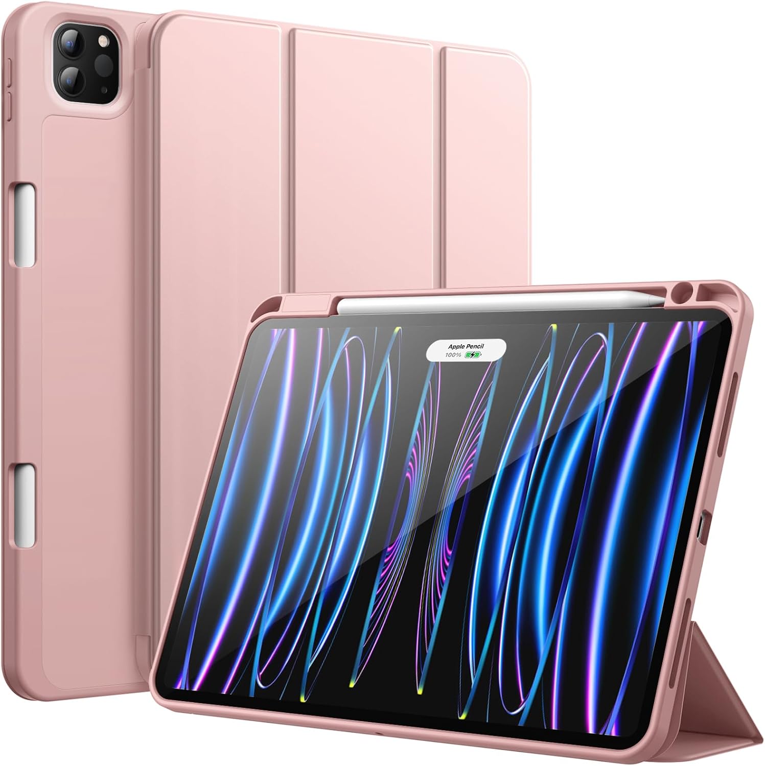 iPad Pro 11/13 inch Case - Silicone Case with Pencil Slot for 2015-2024 Models