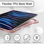 iPad Pro 11/13 inch Case - Silicone Case with Pencil Slot for 2015-2024 Models