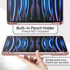 iPad Pro 11/13 inch Case - Silicone Case with Pencil Slot for 2015-2024 Models